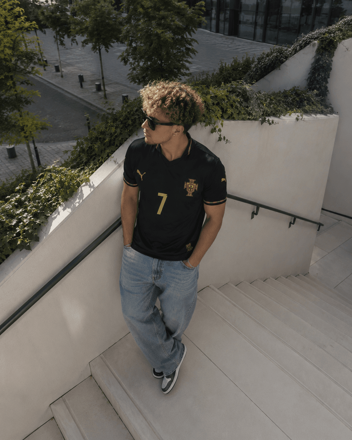 Portugal 2024 Black Ronaldo #7 Jersey – Regular Fit
