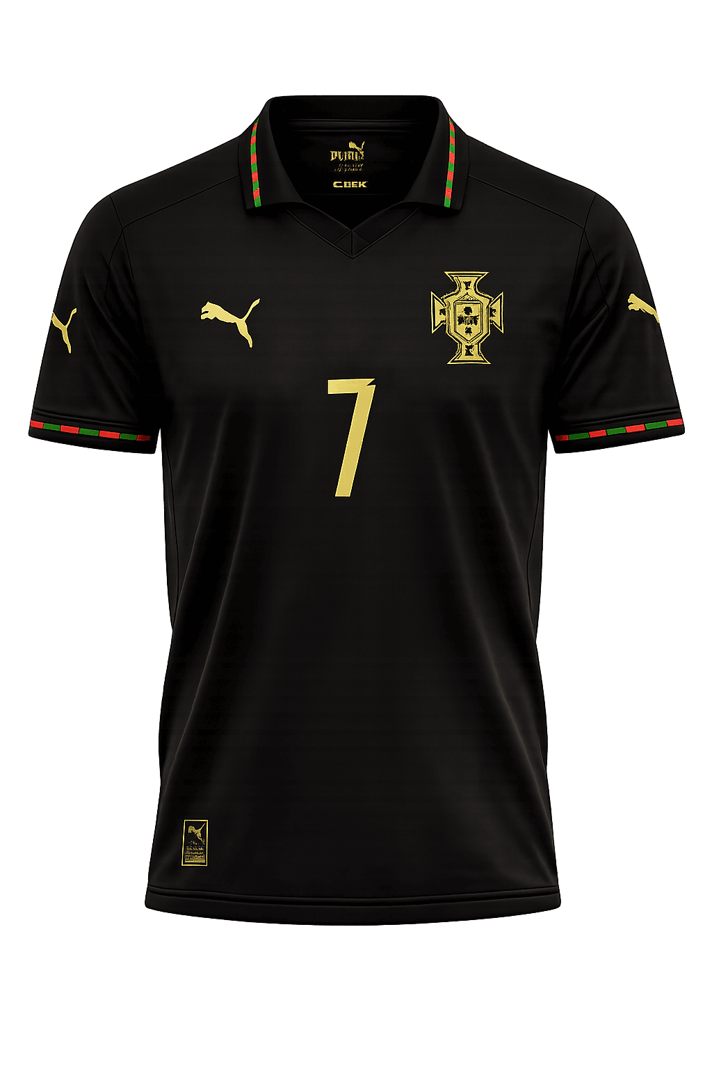 Portugal 2024 Black Ronaldo #7 Jersey – Regular Fit
