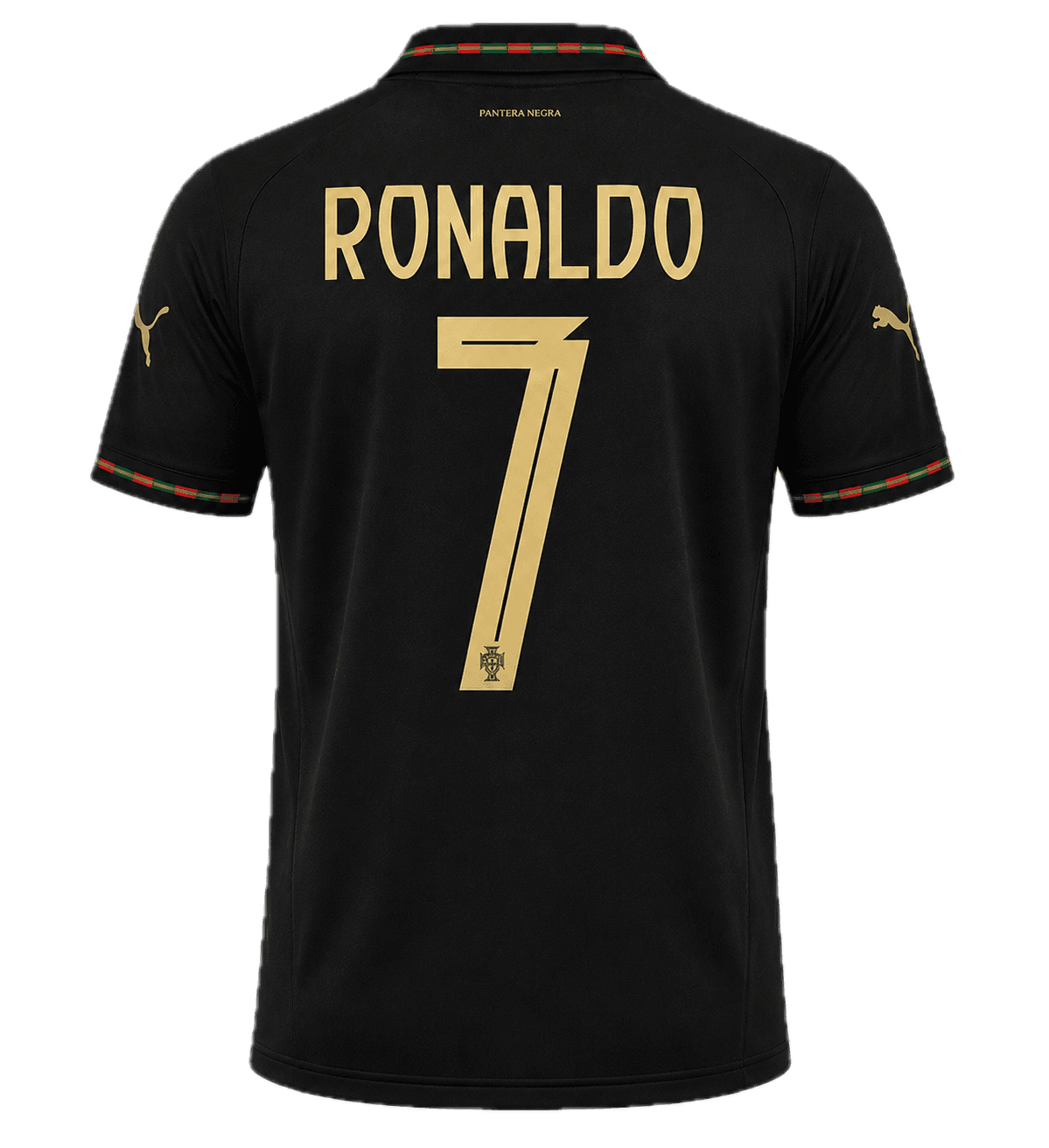 Portugal 2024 Black Ronaldo #7 Jersey – Regular Fit